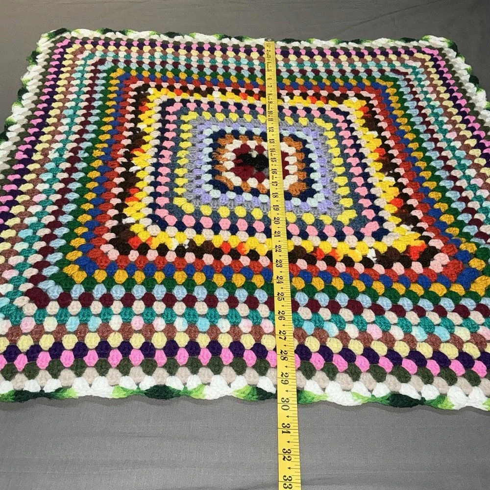 BEAUTIFUL HANDMADE CROCHET Blanket 30x30 Multicolor